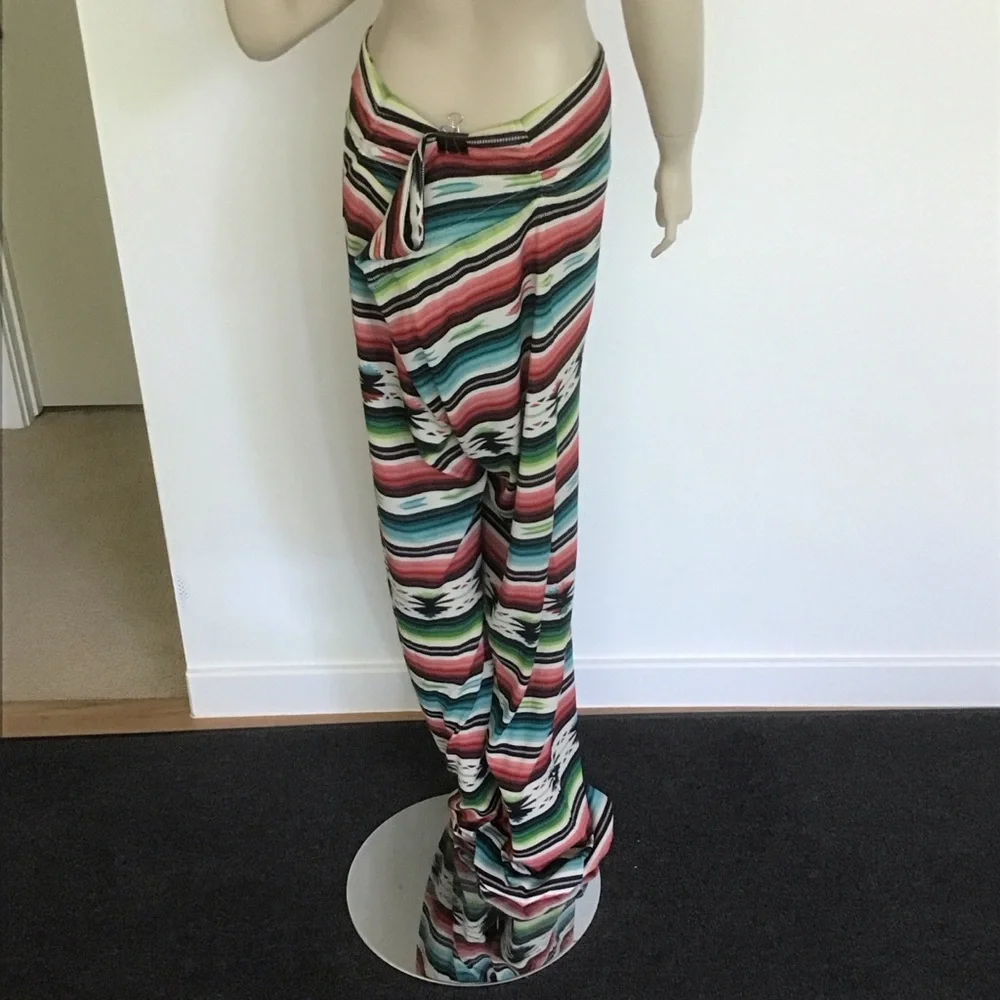 NEW Double D Ranch Colorful Serape Stripe Wide Leg Palazzo Western Pants 2X - Picture 3 of 4